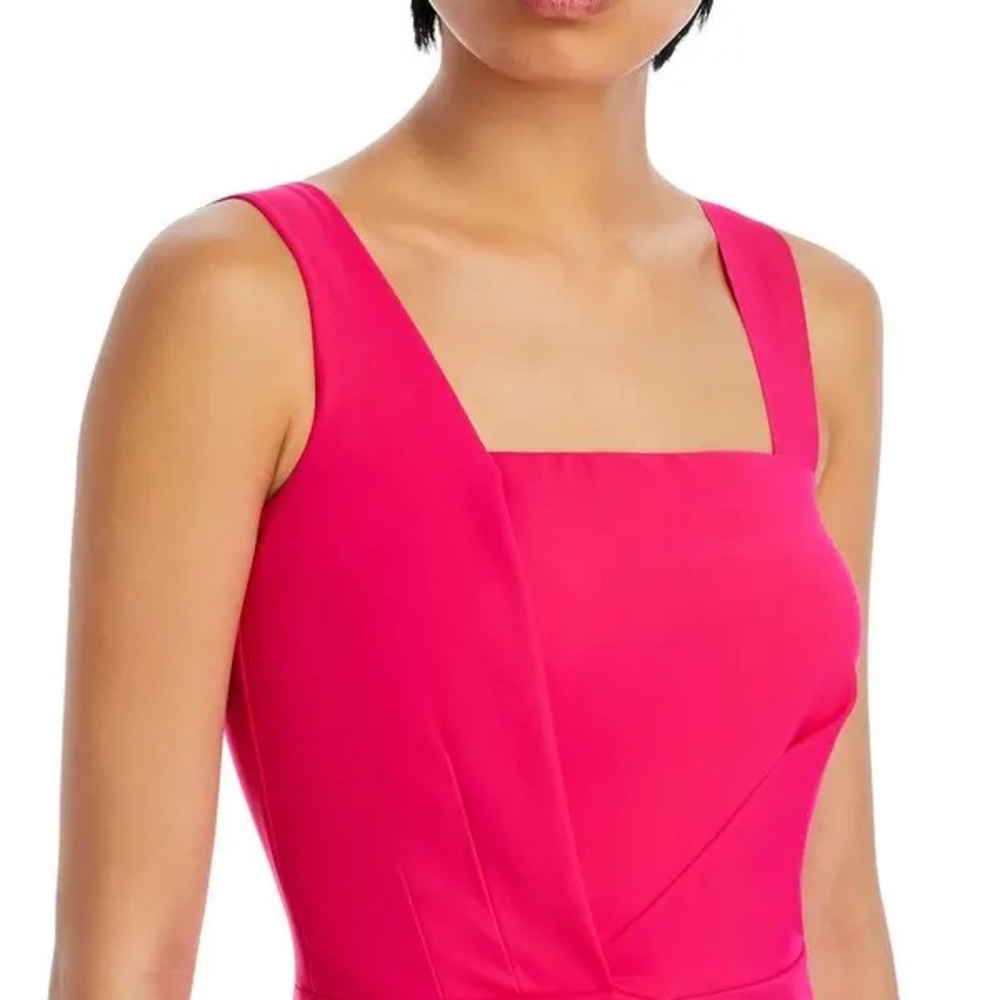 NWT Chiara Boni La Petite Robe Zinon Square Neck sheath Dress – Pink – Size 6 - Picture 3 of 10